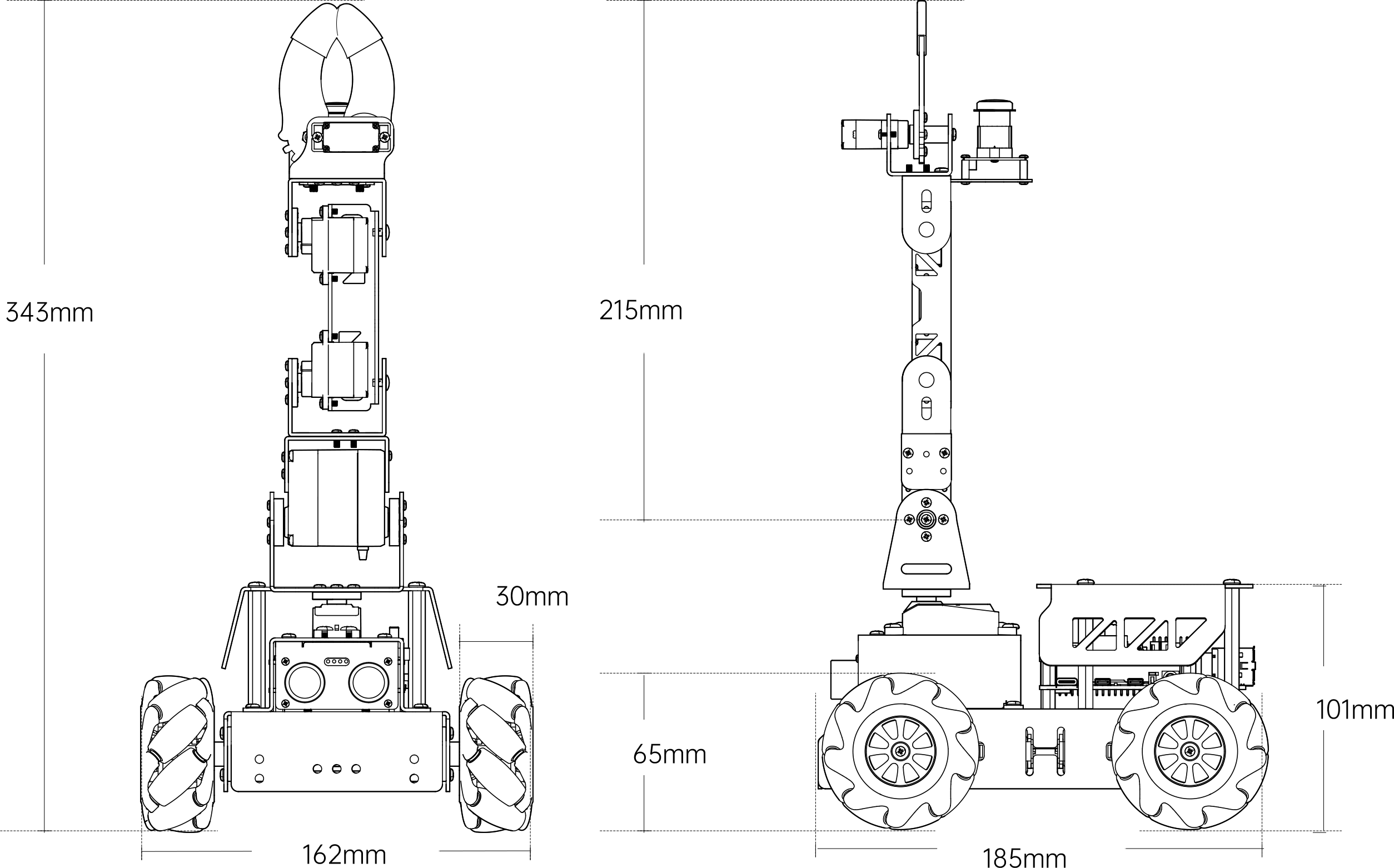 MasterPi结构线稿