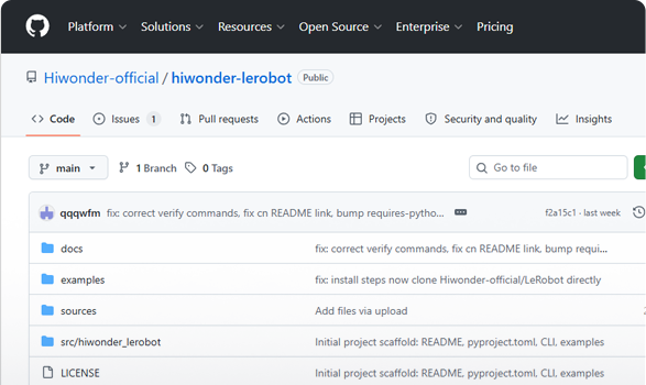 Hiwonder LeRobot Github